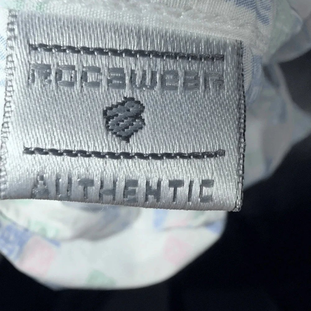 Rocawear Mens Button Up Shirt L White Short Sleeve Geometric Print Cotton - Picture 8 of 9